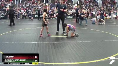 75 lbs Cons. Round 3 - Chanclyn Stephenson, Western Matcats vs Lily Perez, Hartford WC