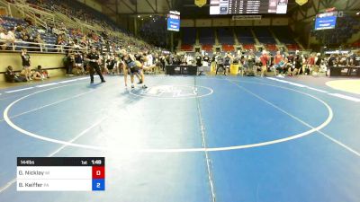 144 lbs Cons 32 #1 - Grady Nicklay, WI vs Barrett Keiffer, PA