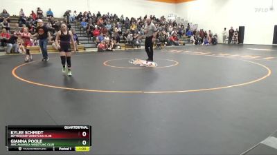 N-6 lbs Quarterfinal - Gianna Poole, AWC Anamosa Wrestling Club vs Kylee Schmidt, Bettendorf Wrestling Club