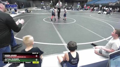 Round 2 - Axton Hughes, Ark City Takedown Club vs Aiden Asher, Clearwater Youth Wrestling Clu