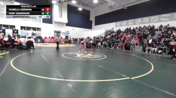 135 lbs Quarterfinal - Ruby Dominguez, Mira Costa vs Isabella Sermana, Cerritos