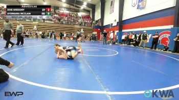 98 lbs Rr Rnd 1 - Zoie Gregory, Tulsa Blue T Panthers vs Aydreana McClain, Berryhill Wrestling Club