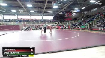 150 lbs Quarterfinal - Caleb Goldsmith, Corydon Central vs Owen Messal, Evansville Mater Dei