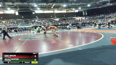 165 lbs Champ. Round 2 - Zoey Braun, Post Falls vs Nicole Buxton, Scappoose