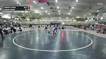 100 lbs 2nd Wrestleback (8 Team) - Abbigail Longo, Bartlett High School Girls vs Maraki Teferi, Blackman High School Girls