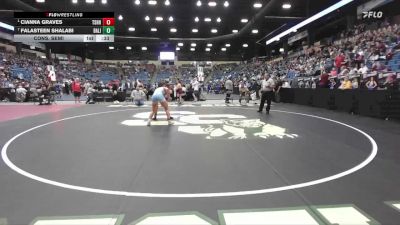 155 lbs Cons. Semi - Cianna Graves, Tecumseh - Shawnee Heights HS vs Falasteen Shalabi, Basehor-Linwood HS