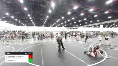 70 lbs Rr Rnd 2 - Hisys Sanchez Garcia Jr, Grindhouse WC vs DeShawn Doyle, Valley Bad Boys