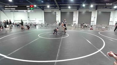 46 lbs 3rd Place - Levi Escarcega, Manu WC vs Emilio Perez, Rising Sun WC