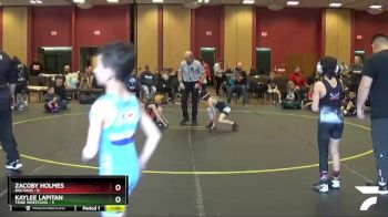 60 lbs Round 5 (6 Team) - Zacoby Holmes, Bad Bass vs Kaylee Lapitan, Tribe Wrestling