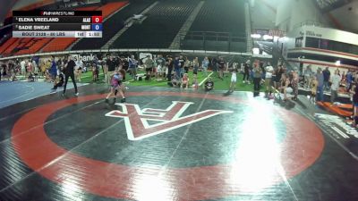 80 lbs 1st Place Match - Elena Vreeland, Alaska vs Sadie Sweat, Montana
