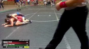 110 lbs 5th Place Match - Brody Page, Yorkville vs Covyn Shelton, Donahue