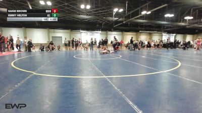 91-97 lbs Rr Rnd 1 - Saige Brown, Moore JR High vs Emmy Helton, All American Wrestling