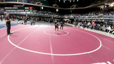 6A 165 lbs Quarterfinal - Oyinkansola Adeogun, Prosper Rock Hill vs Annalisa Afrifa, Lewisville Hebron