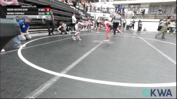 55 lbs 3rd Place - Keon Nicholson, Del City Little League Wrestling vs River Coffelt, Bridge Creek Youth Wrestling