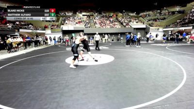 177 lbs Consi Of 16 #2 - Blake Hicks, Clovis West vs Matthew Alfaro, South