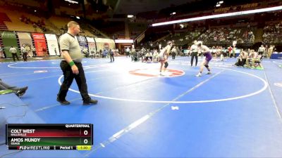 165 Class 2 lbs Quarterfinal - Colt West, Hallsville vs Amos Mundy, Osage