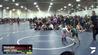 61 lbs Quarterfinal - Skylinn Knox, Pine River Youth WC vs Everest Thomas, Pinconning Youth Wrestling Club