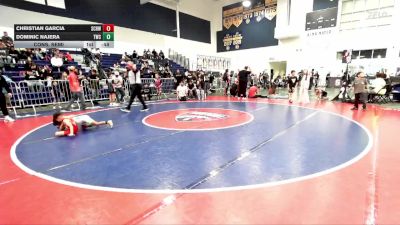 46 lbs Cons. Semi - Dominic Najera, Threshold Wrestling Club vs Christian Garcia, So Cal Hammers Wrestling