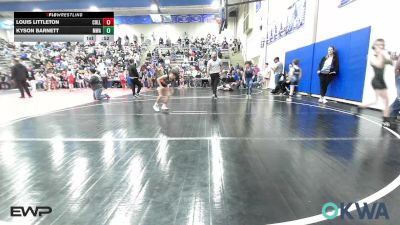 64 lbs Consolation - Louis Littleton, Collinsville Cardinal Youth Wrestling vs Kyson Barnett, Morris Wrestling Association