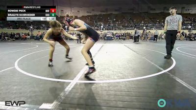 105 lbs 3rd Place - Rowdie Peck, Hinton Takedown Club vs Brailyn Schroeder, Kingfisher YellowJackets