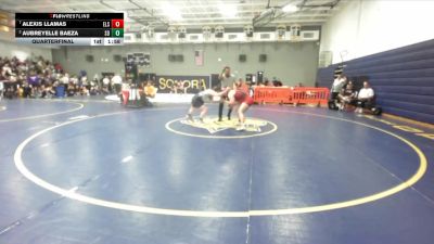 190 lbs Quarterfinal - Alexis Llamas, Elsinore vs Aubreyelle Baeza, San Dimas