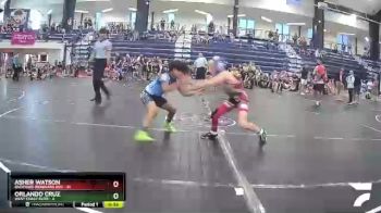 60 lbs Round 3 (8 Team) - Orlando Cruz, West Coast Elite vs Asher Watson, Backyard Brawlers Red