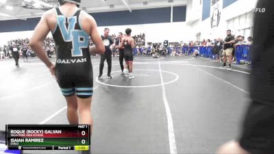 144 lbs Cons. Round 3 - Roque (Rocky) Galvan, Villa Park High School vs Isaiah Ramirez, CVBJJ