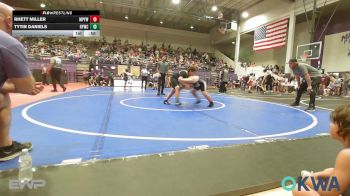 Rr Rnd 3 - Rhett Miller, Mannford Pirate Youth Wrestling vs Tytin Daniels, Hilldale Youth Wrestling Club