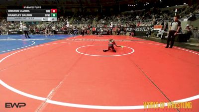 55 lbs Consi Of 16 #2 - Weston Olvera, Threestyle vs Brantley Dalton, Cocoa Beach Wrestling Club