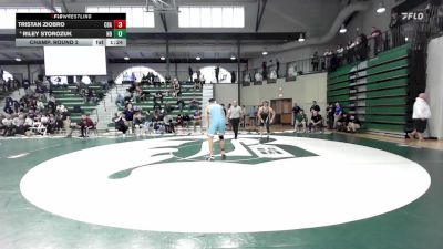150 lbs Champ. Round 2 - Tristan Ziobro, Christian Brothers Academy vs Riley Storozuk, Notre Dame