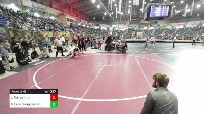 101 lbs Round Of 16 - Lily Torres, Sedgwick County vs Alisson Lara Zaragoza, Greeley United