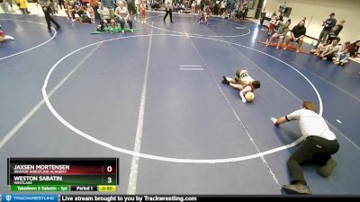 60-67 lbs Round 2 - Jaxsen Mortensen, Aviator Wrestling Academy vs Weston Sabatin, Westlake