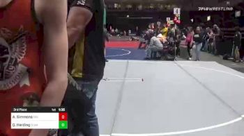 102 lbs 3rd Place - Aiden Simmons, Driller WC vs Quentin Harding, Team Aggression