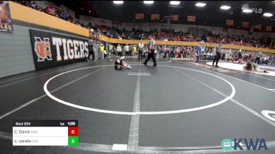 58 lbs Quarterfinal - Caeden Davis, Shelton Wrestling Academy vs Cato Varela, Chickasha Youth Wrestling