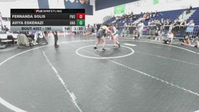 190 lbs Round 5 - Fernanda Solis, Pounders Wrestling Club vs Aviya Eskenazi, Arete Wrestling Academy