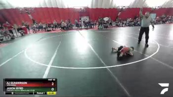 41-43 lbs Round 3 - Jaxon Byrd, Lincoln Youth Wrestling Club vs Aj Gunderson, Wisconsin