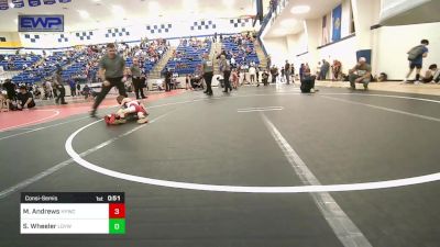 46 lbs Consolation - Maculey Andrews, Hilldale Youth Wrestling Club vs Silas Wheeler, Locust Grove Youth Wrestling