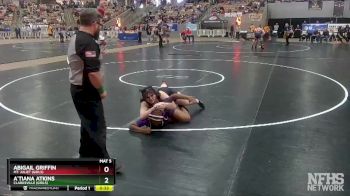 Girls 185 lbs Cons. Round 1 - A`Tiana Atkins, Clarksville (Girls) vs Abigail Griffin, Mt. Juliet (Girls)