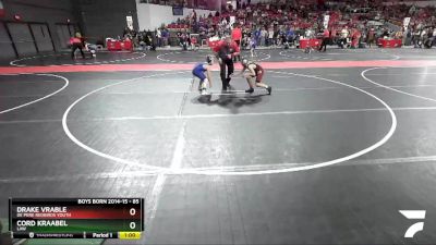 85 lbs Cons. Round 5 - Cord Kraabel, LAW vs Drake Vrable, De Pere Redbirds Youth