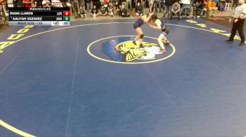 110 lbs Champ. Round 2 - Aaliyah Vazquez, Unattached vs Diana Llanos, West Aurora