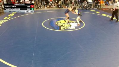 110 lbs Champ. Round 2 - Aaliyah Vazquez, Unattached vs Diana Llanos, West Aurora