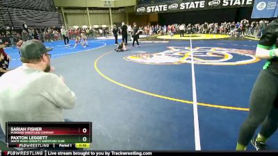 49-52 lbs Round 1 - Sariah Fisher, Punisher Wrestling Company vs Paxton Leggett, White River Hornets Wrestling Club
