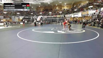 215 lbs Quarterfinal - Boone White, Caney Valley Hs vs Ace Monihen, Council Grove Hs