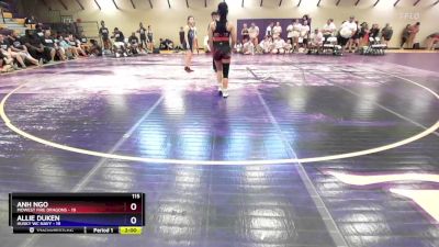 115 lbs Round 2 (10 Team) - Anh Ngo, MoWest Fire Dragons vs Allie Duken, Husky WC Navy