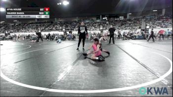 55 lbs Consolation - Ayva House, Hinton Takedown Club vs Valerie Baeza, Woodward Youth Wrestling