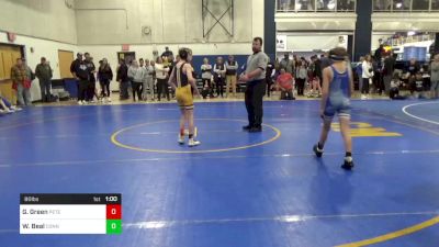 80 lbs Consy 4 - Gabe Green, Peters Township vs Weston Beal, Connellsville