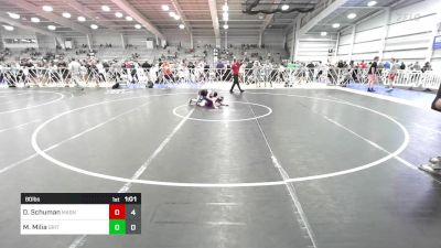 80 lbs Rr Rnd 1 - Dominic Schuman, Mat Assassins Black vs Max Milia, Grit Mat Club Blue