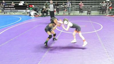 57 lbs 3rd Place - Jake Winkel, F.l.o.w. vs Kayden Mays, Galloway Mustangs