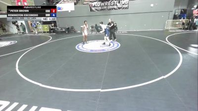 157 lbs Cons. Semis - Peter Brown, Canyon Springs High School Wrestling vs Remington Escobedo, Del Norte Wrestling Inc.
