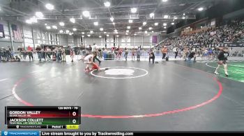 70 lbs Cons. Round 1 - Jackson Collett, Team Real Life Wrestling vs Gordon Valley, Silver Valley WC